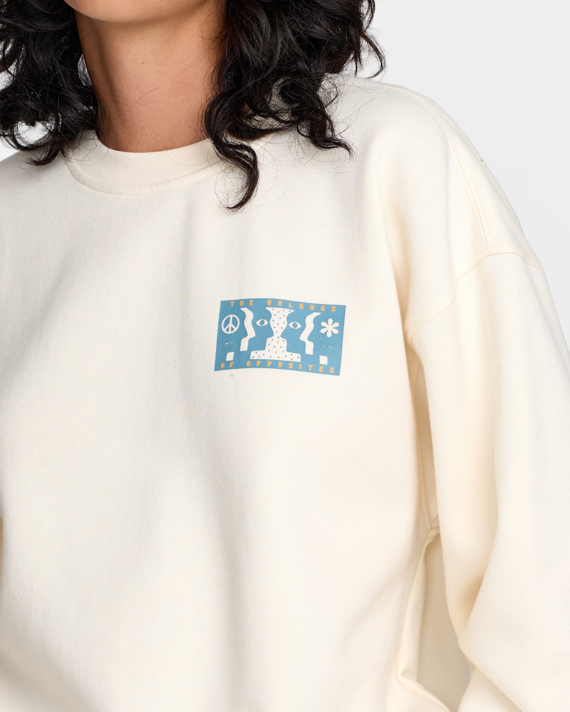 Baggie Boyfriend Pullover - Antique White