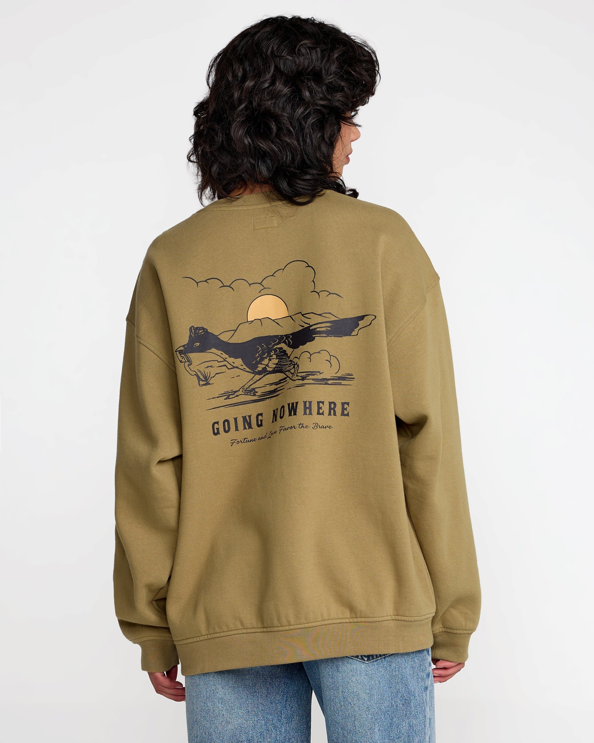 Baggie Boyfriend Pullover - Lentil Green