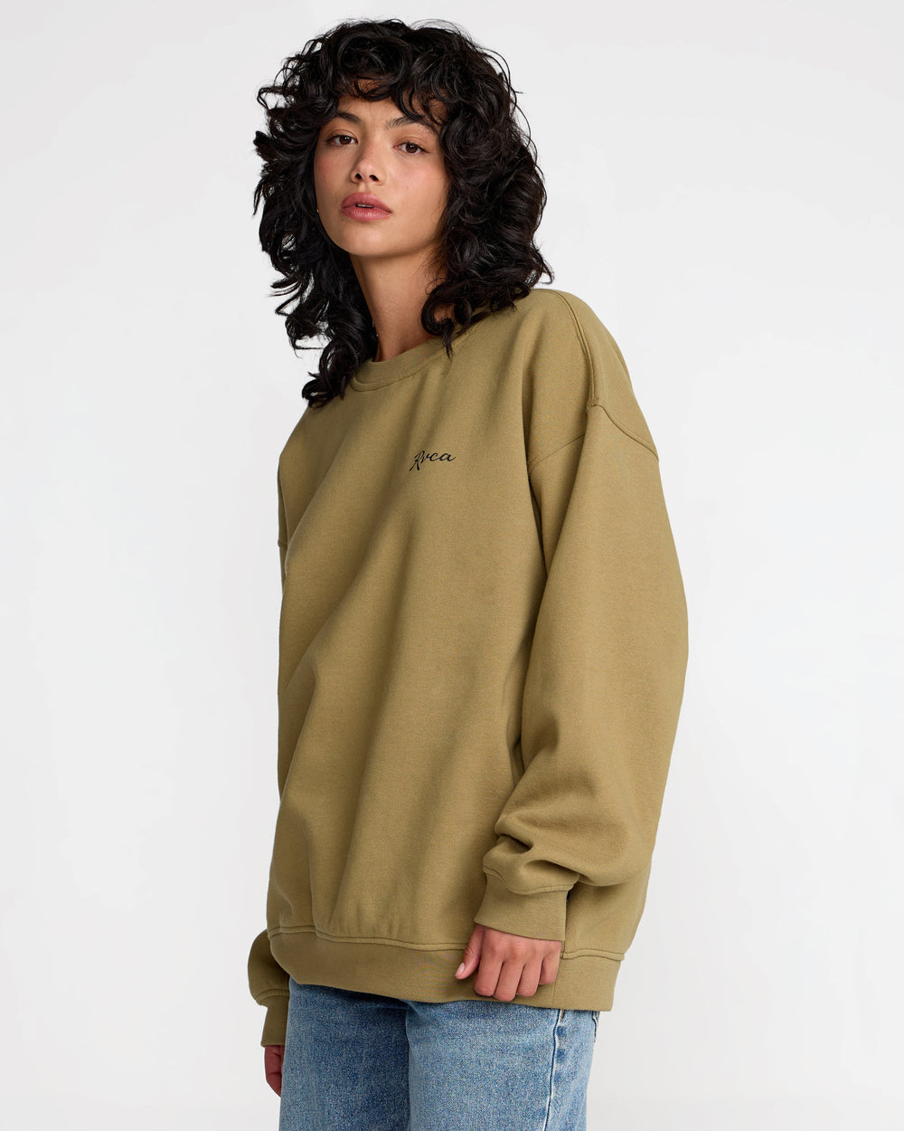 Baggie Boyfriend Pullover - Lentil Green
