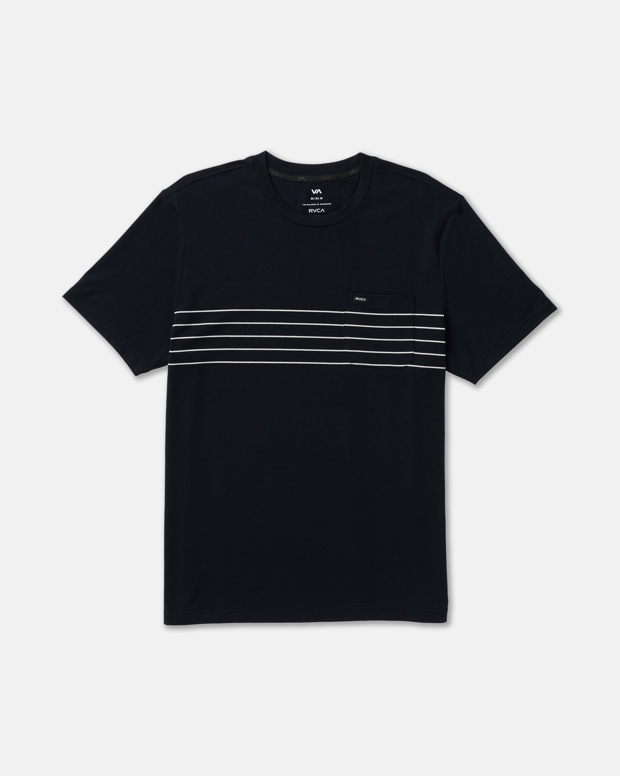 Balance Pocket Stripe Tee - Black