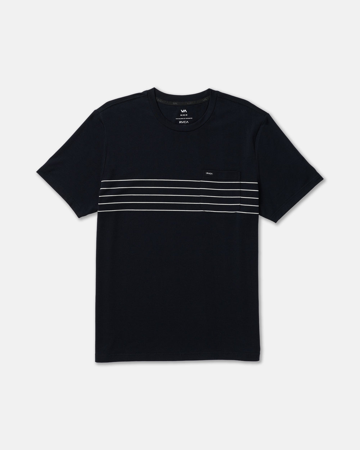 Balance Pocket Stripe Tee - Black