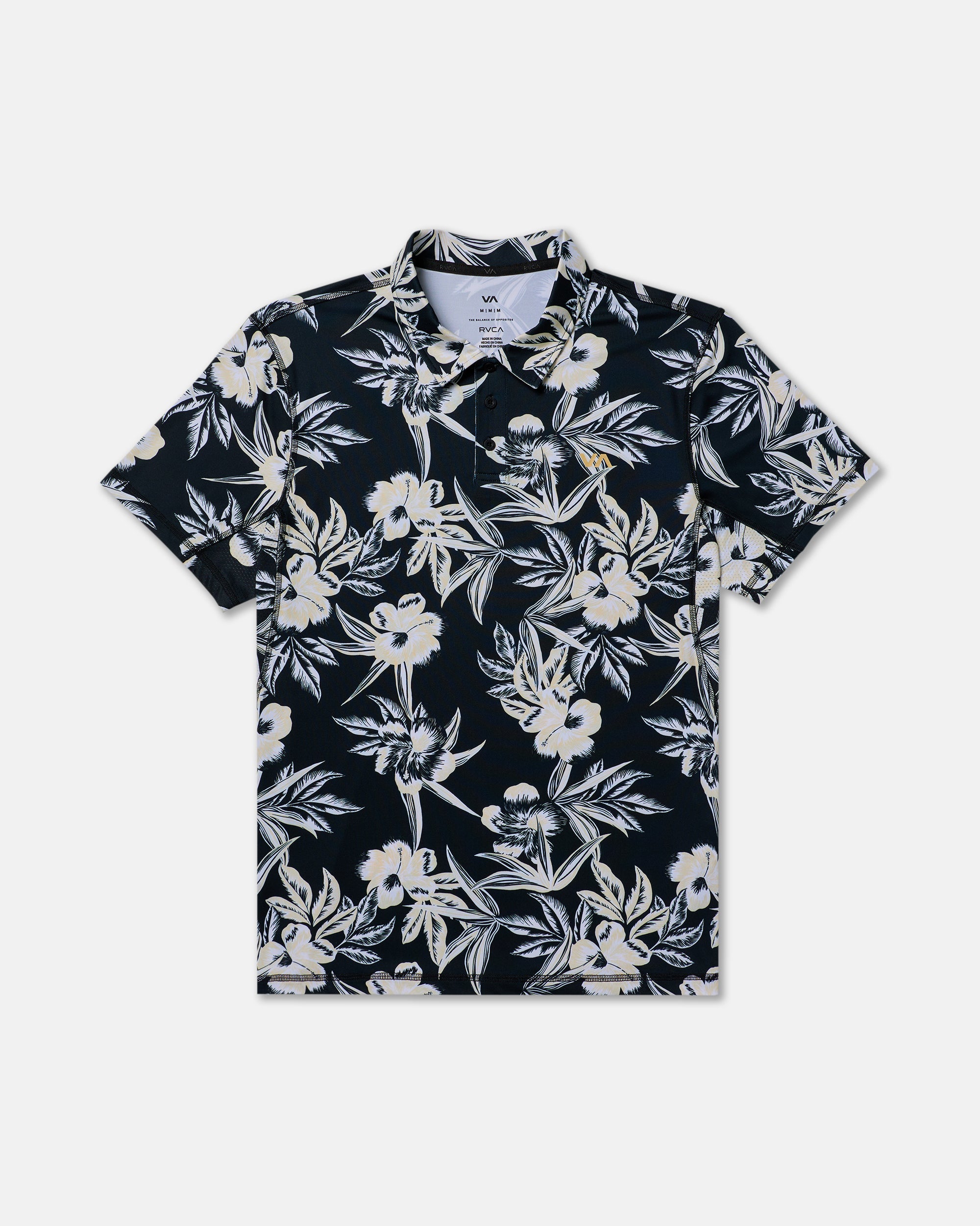 Sport Vent Polo - Black Floral