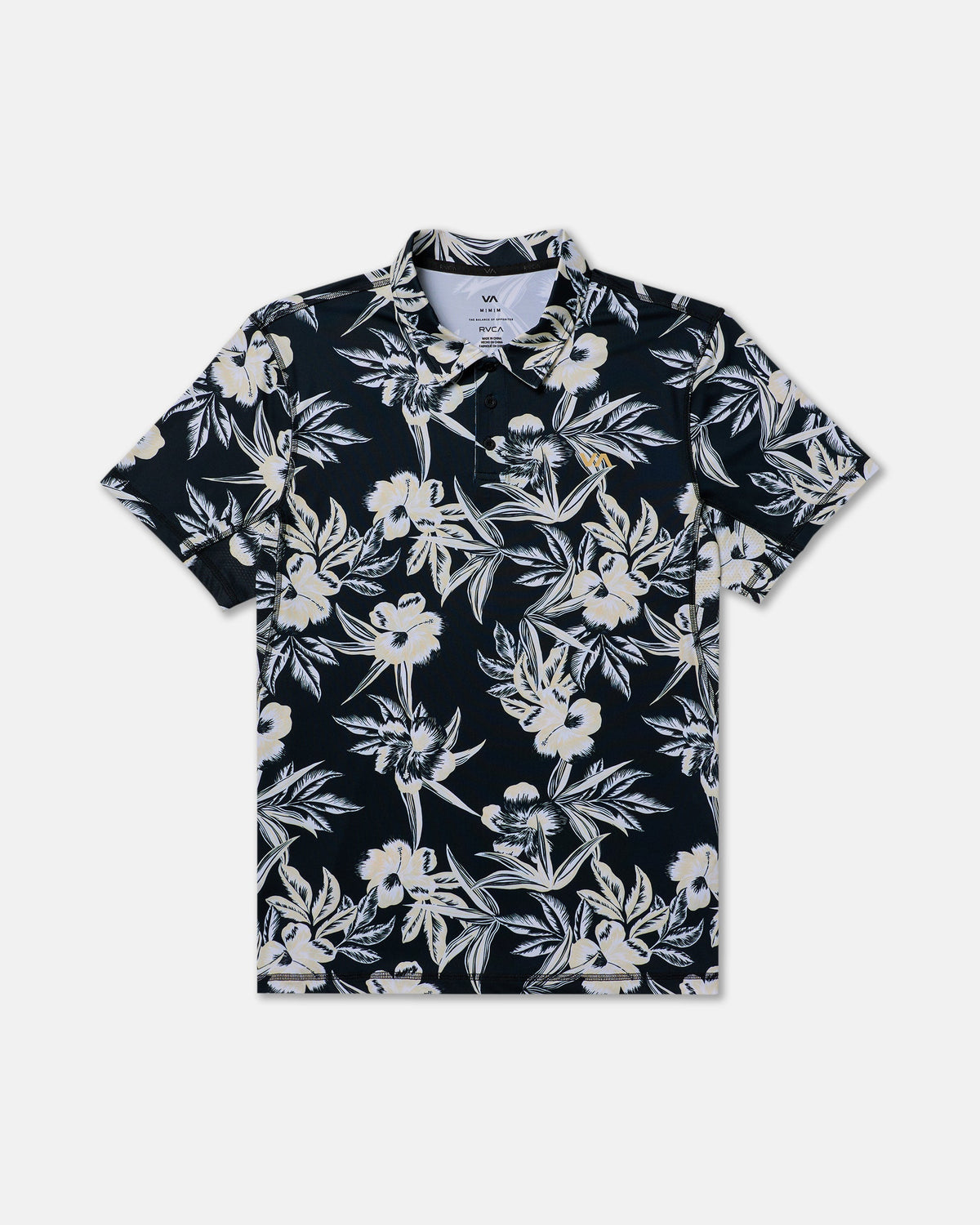 Sport Vent Polo - Black Floral