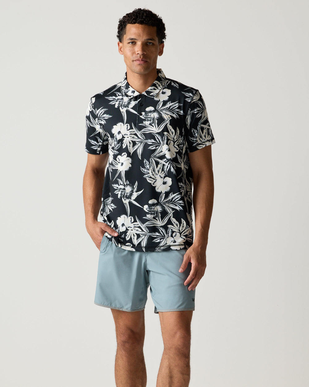 Sport Vent Polo - Black Floral