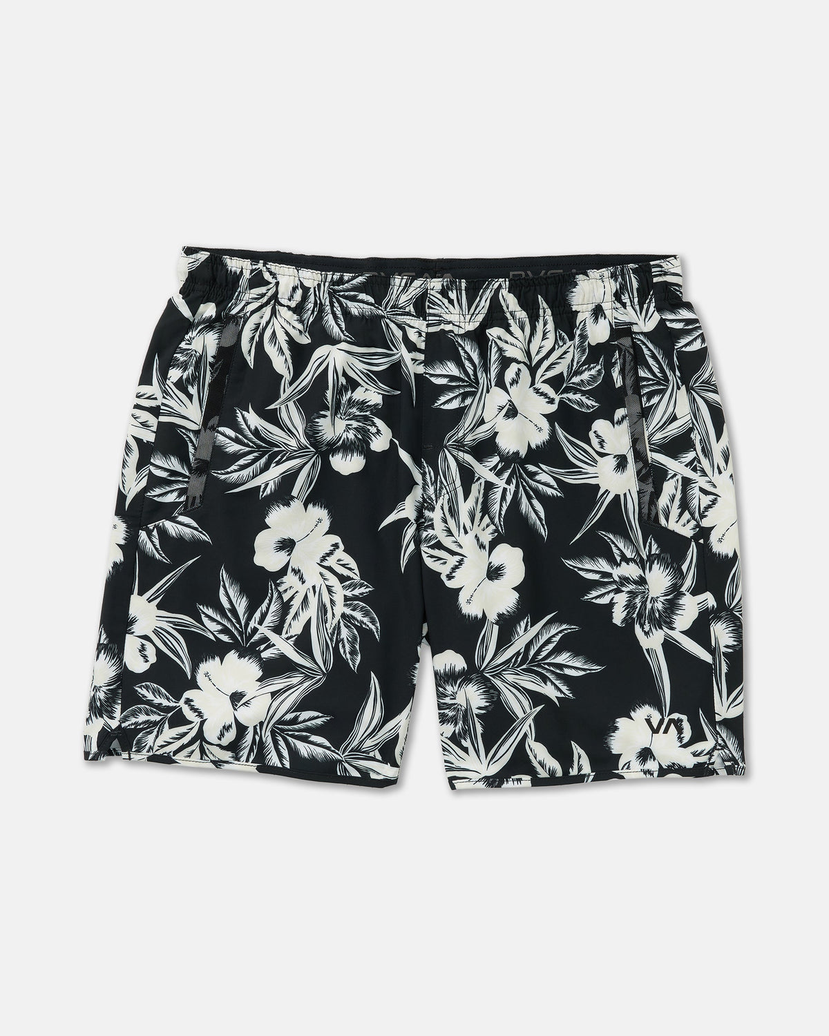 Hawaii Yogger Stretch 17" Shorts - Black Floral