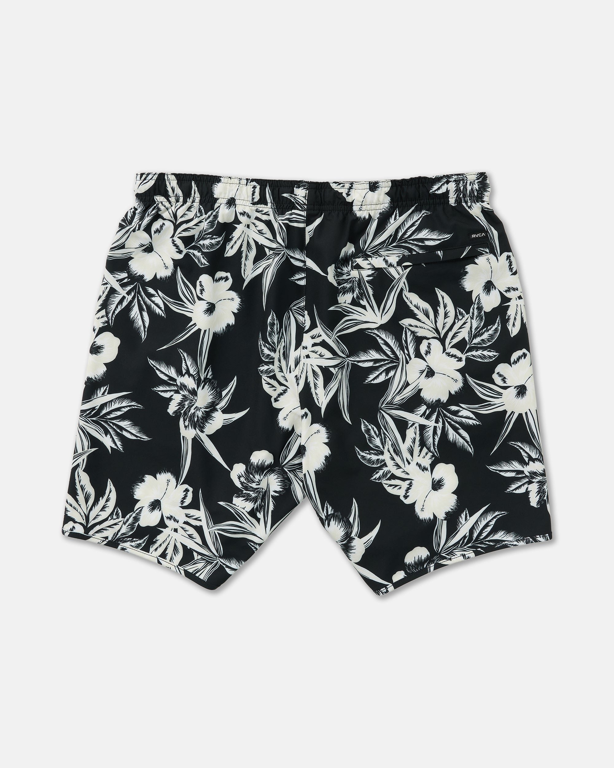 Hawaii Yogger Stretch 17" Shorts - Black Floral