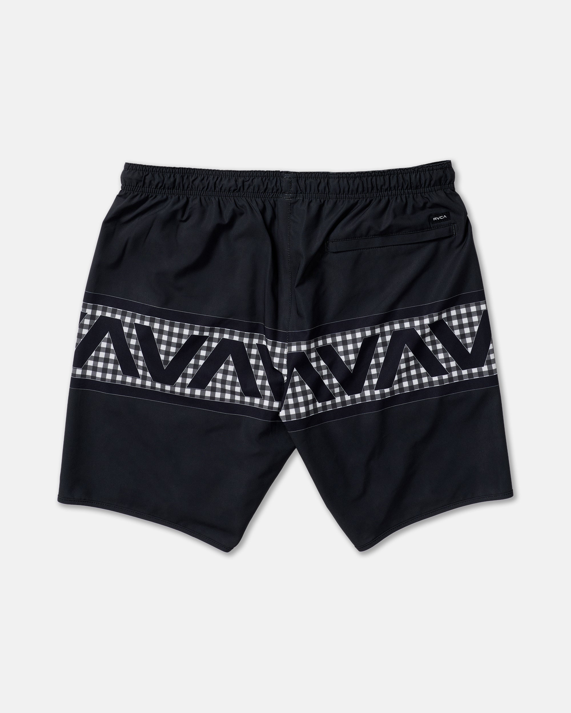 Hawaii Yogger Stretch 17" Short - Black White