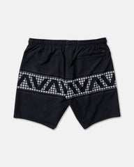 Hawaii Yogger Stretch 17" Short - Black White