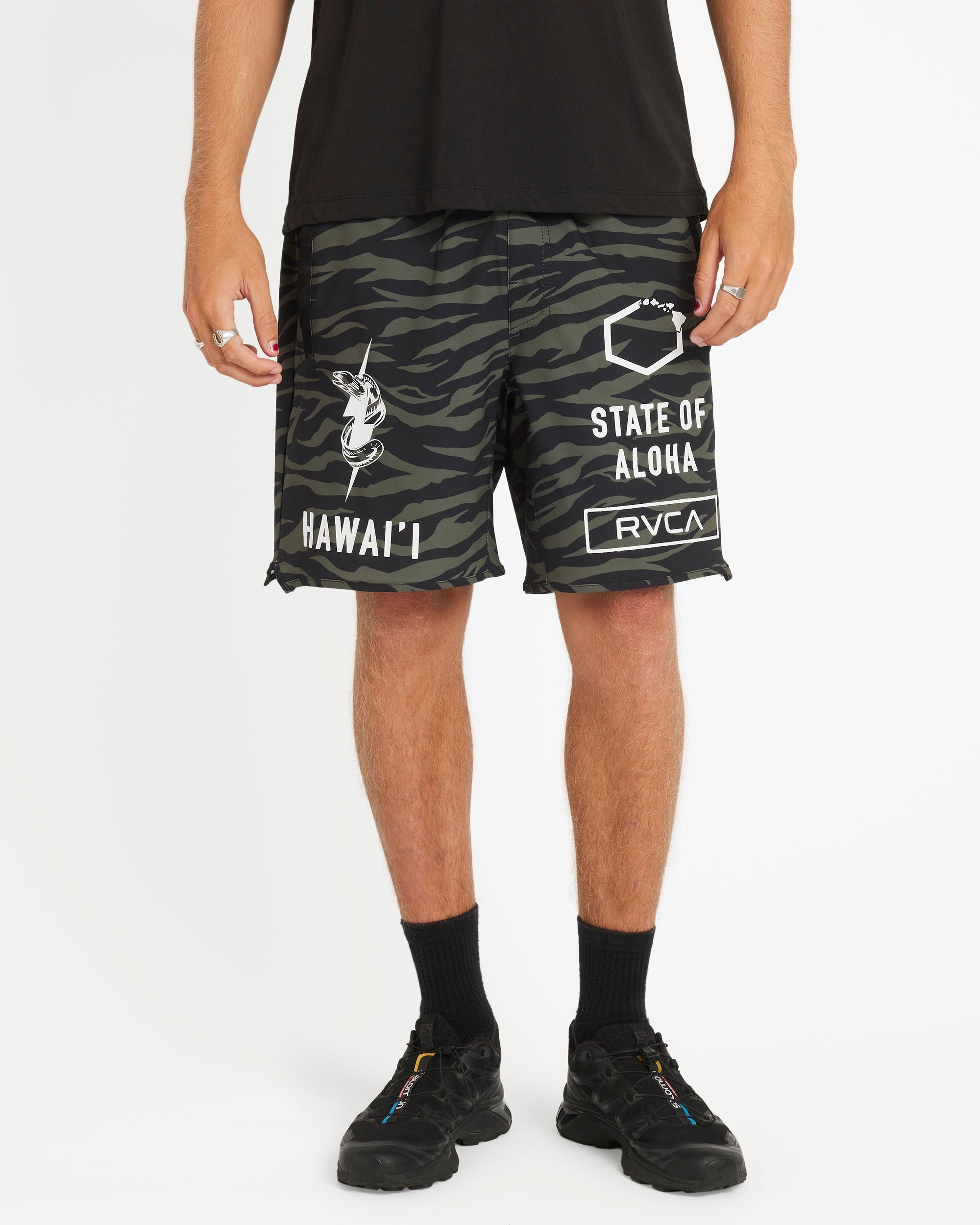 Hawaii Yogger Stretch 17" Short - Fatigue
