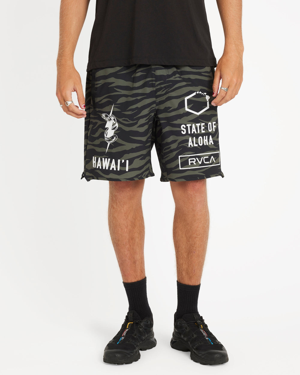 Hawaii Yogger Stretch 17" Short - Fatigue