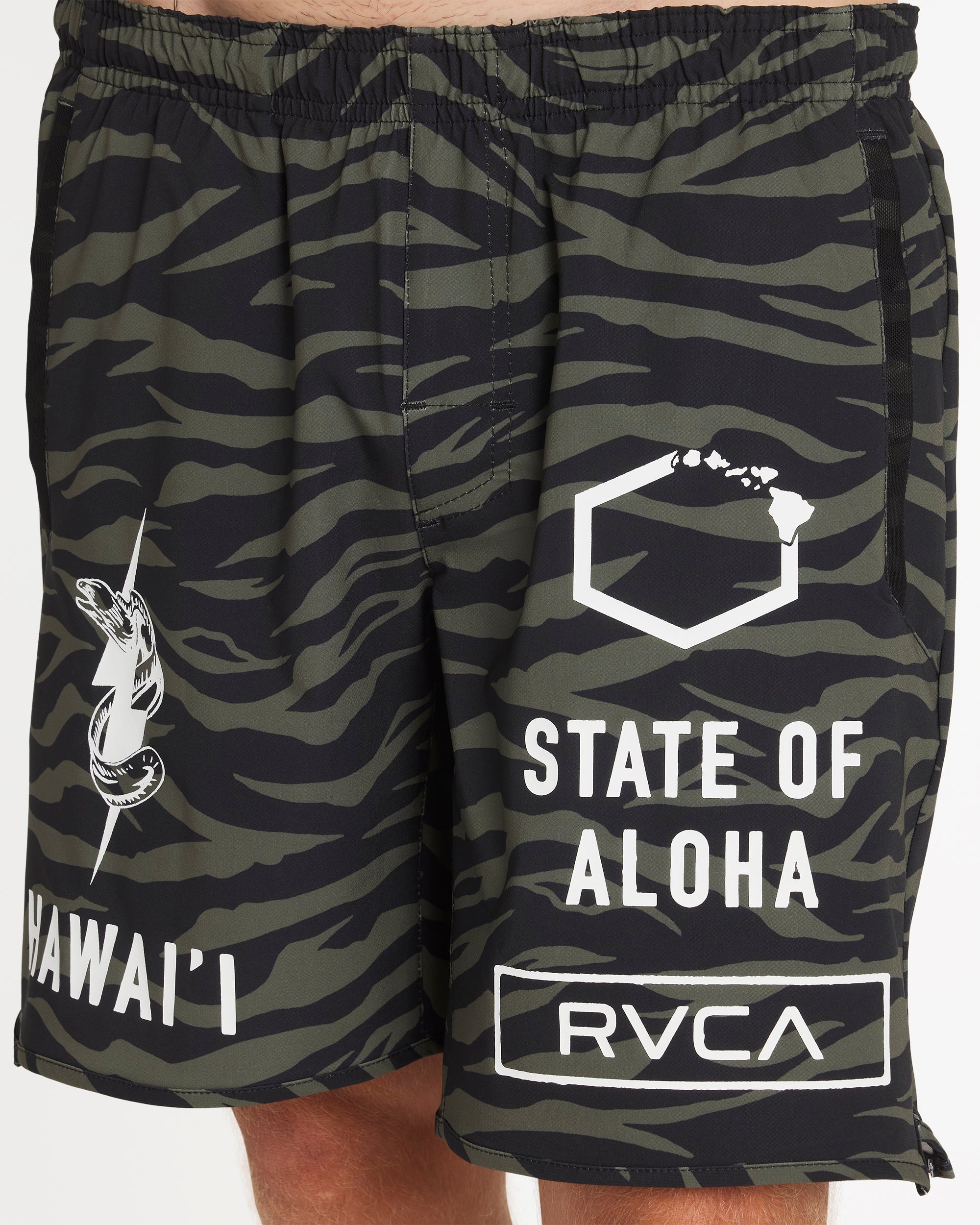 Hawaii Yogger Stretch 17" Short - Fatigue