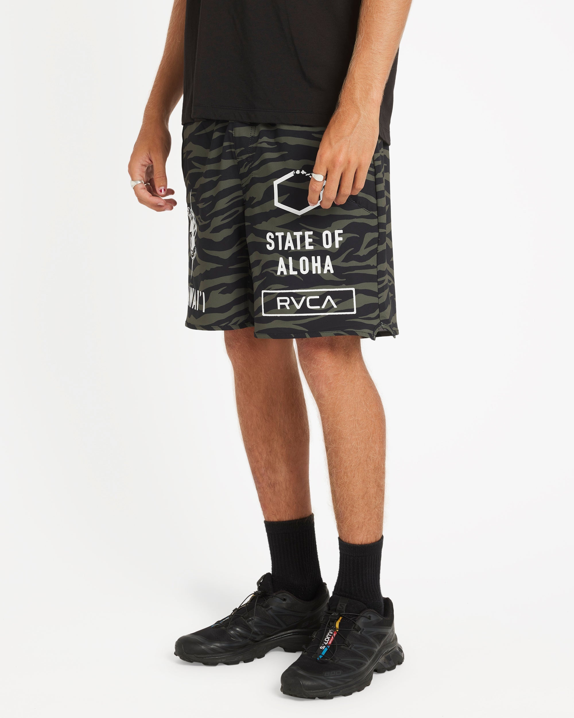 Hawaii Yogger Stretch 17" Short - Fatigue