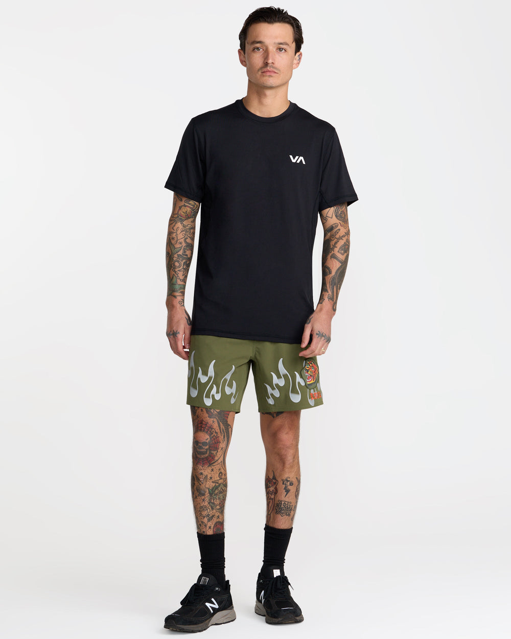 Yogger 2 In 1 Short 17" Shorts - Army Green