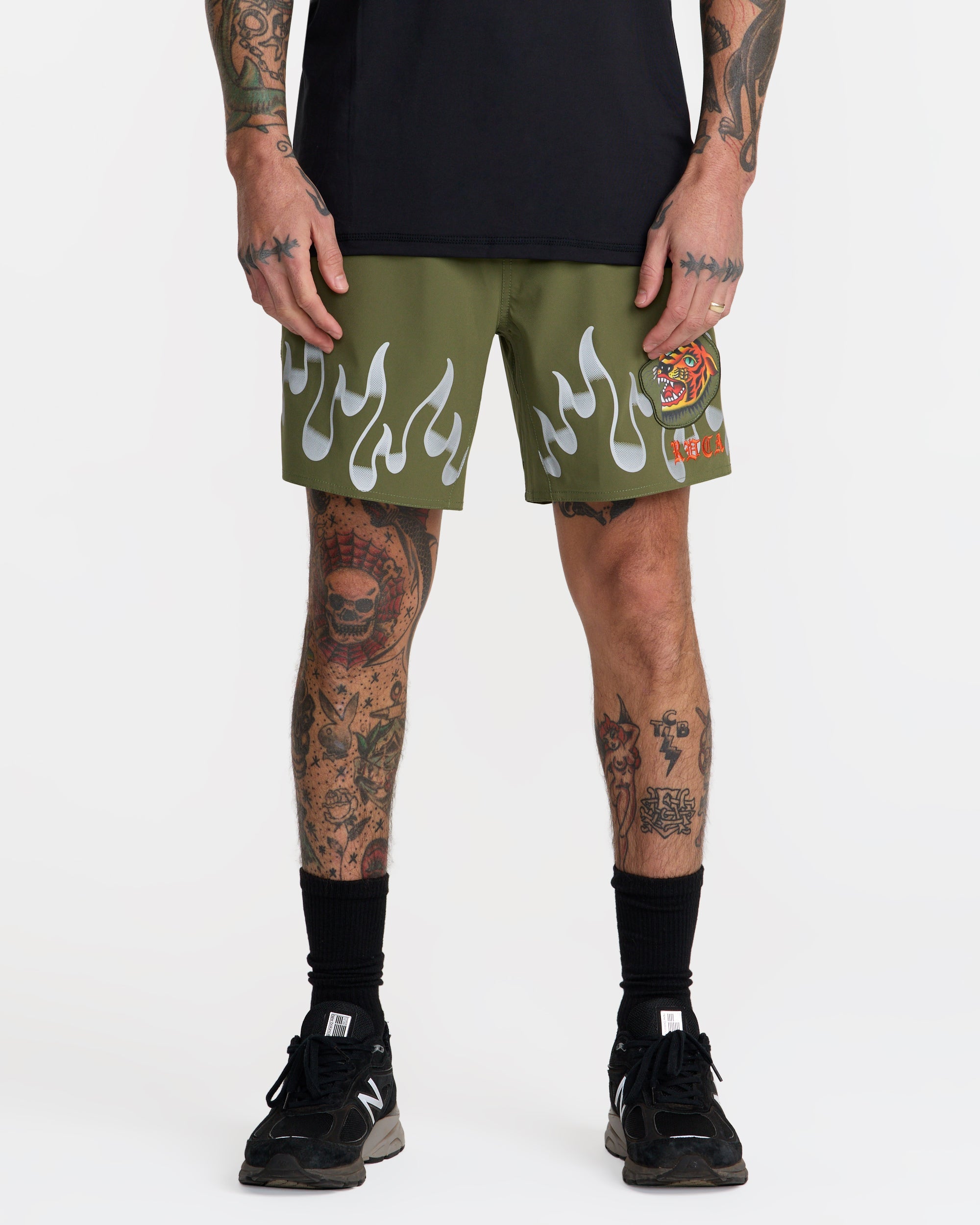 Yogger 2 In 1 Short 17" Shorts - Army Green