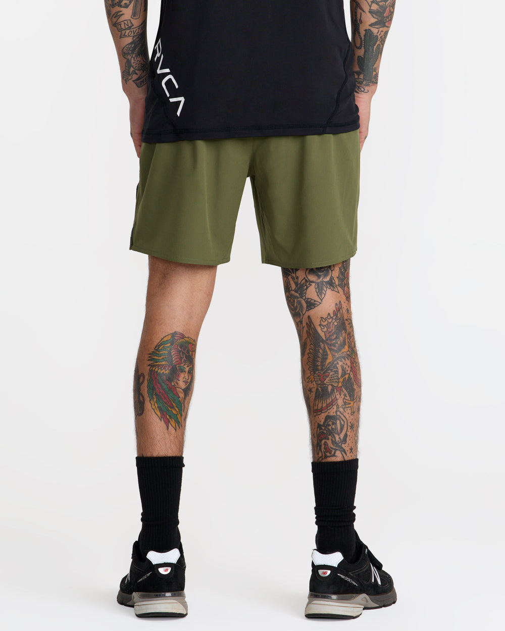Yogger 2 In 1 Short 17" Shorts - Army Green