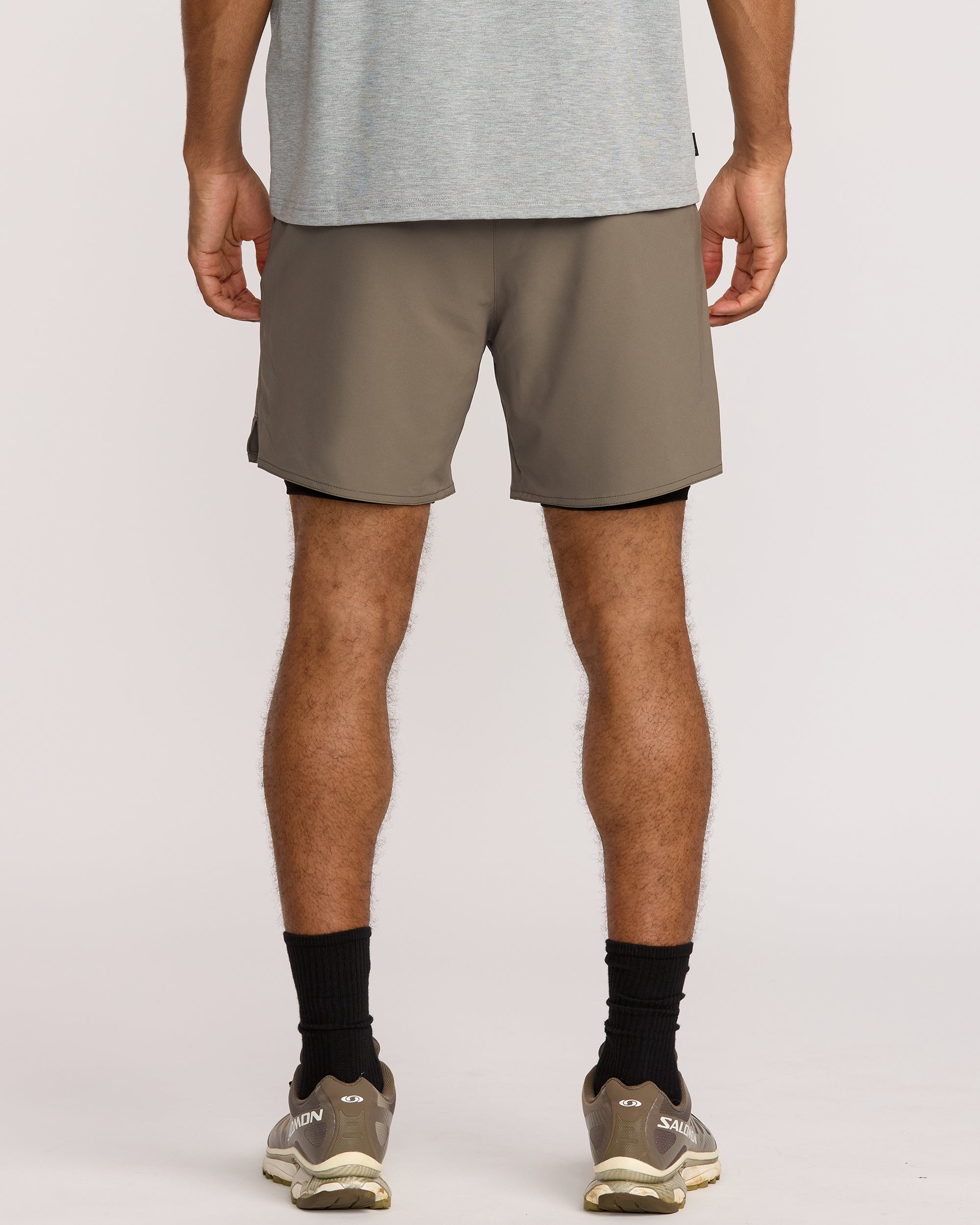 Yogger 2 In 1 Short 17" Short - Mushroom