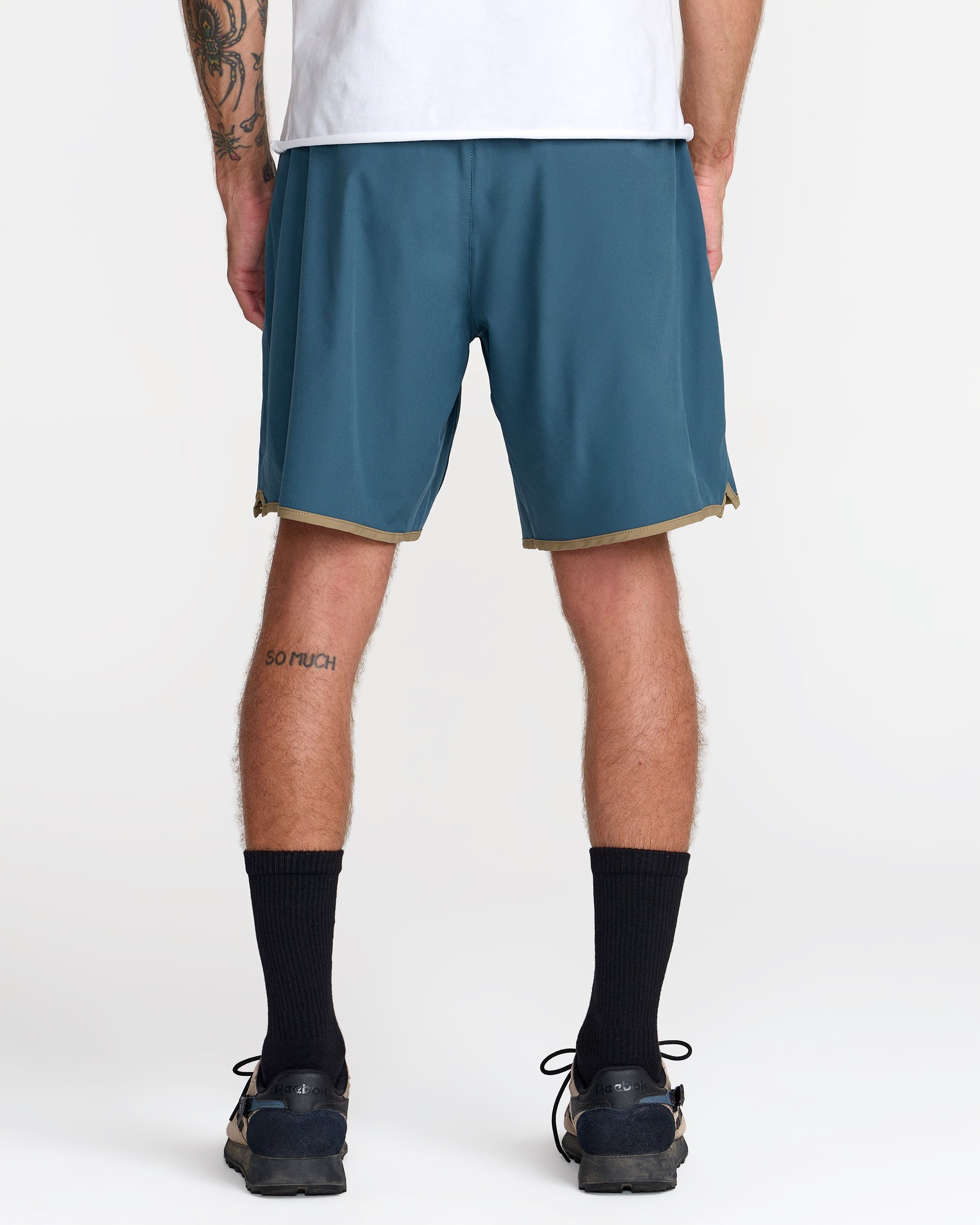 Yogger Stretch Contrast 17" Short - Duck Blue