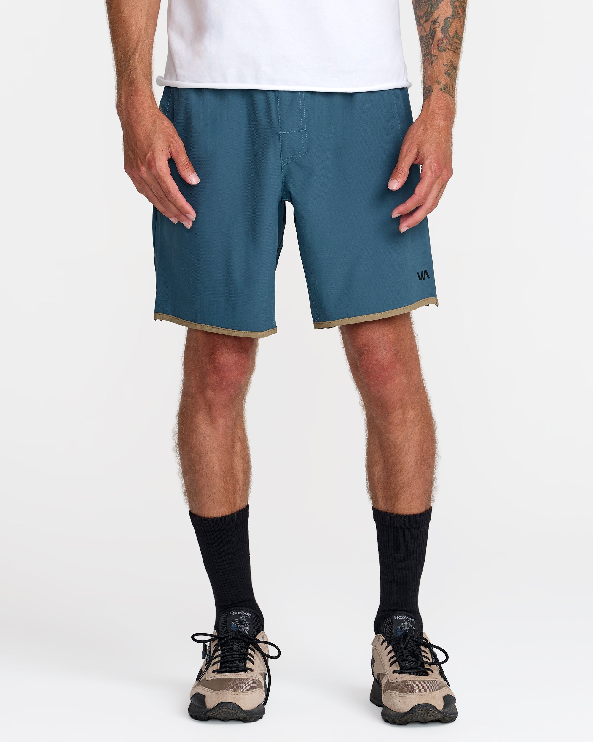 Yogger Stretch Contrast 17" Short - Duck Blue