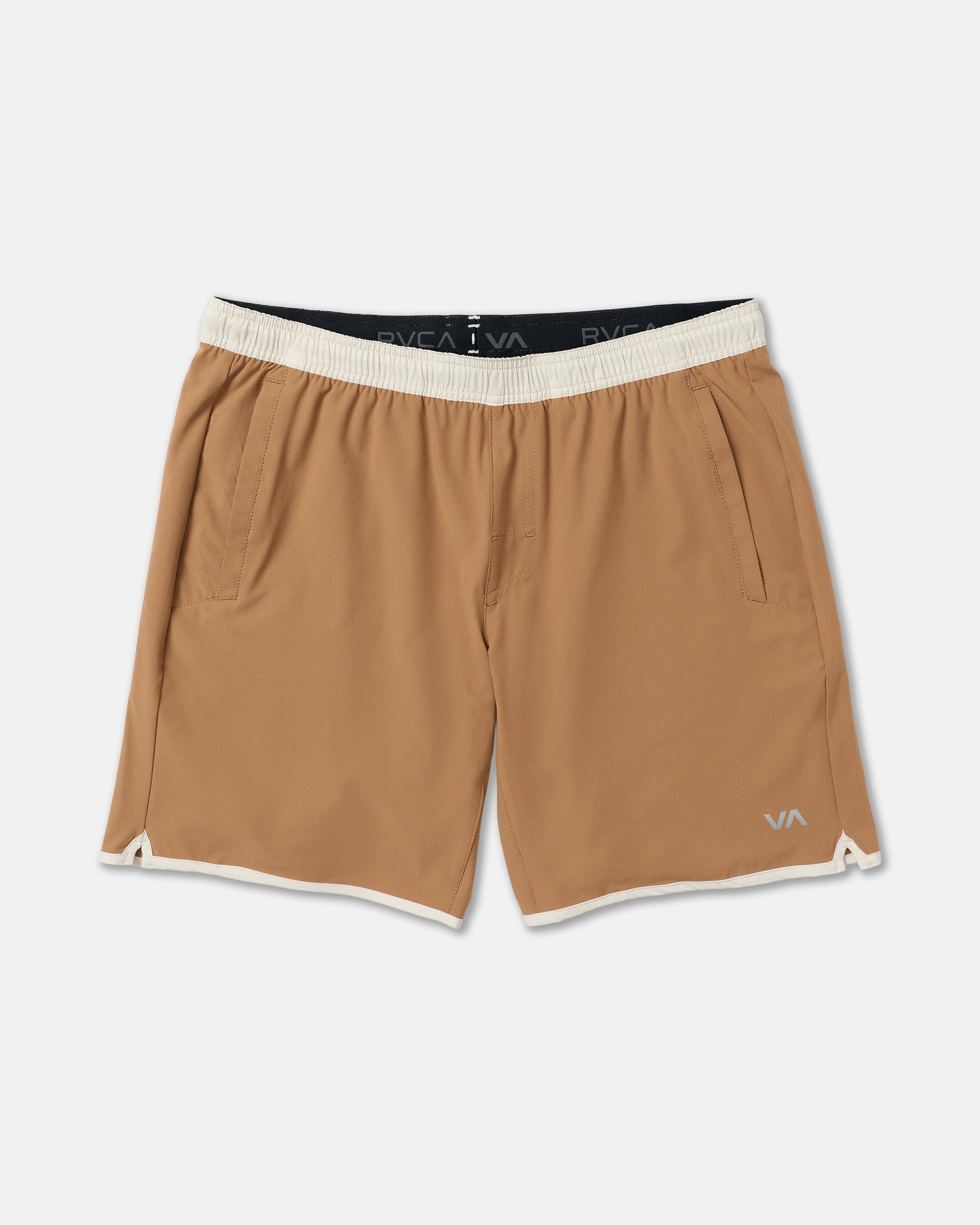 Yogger Stretch Contrast 17" Shorts - Camel