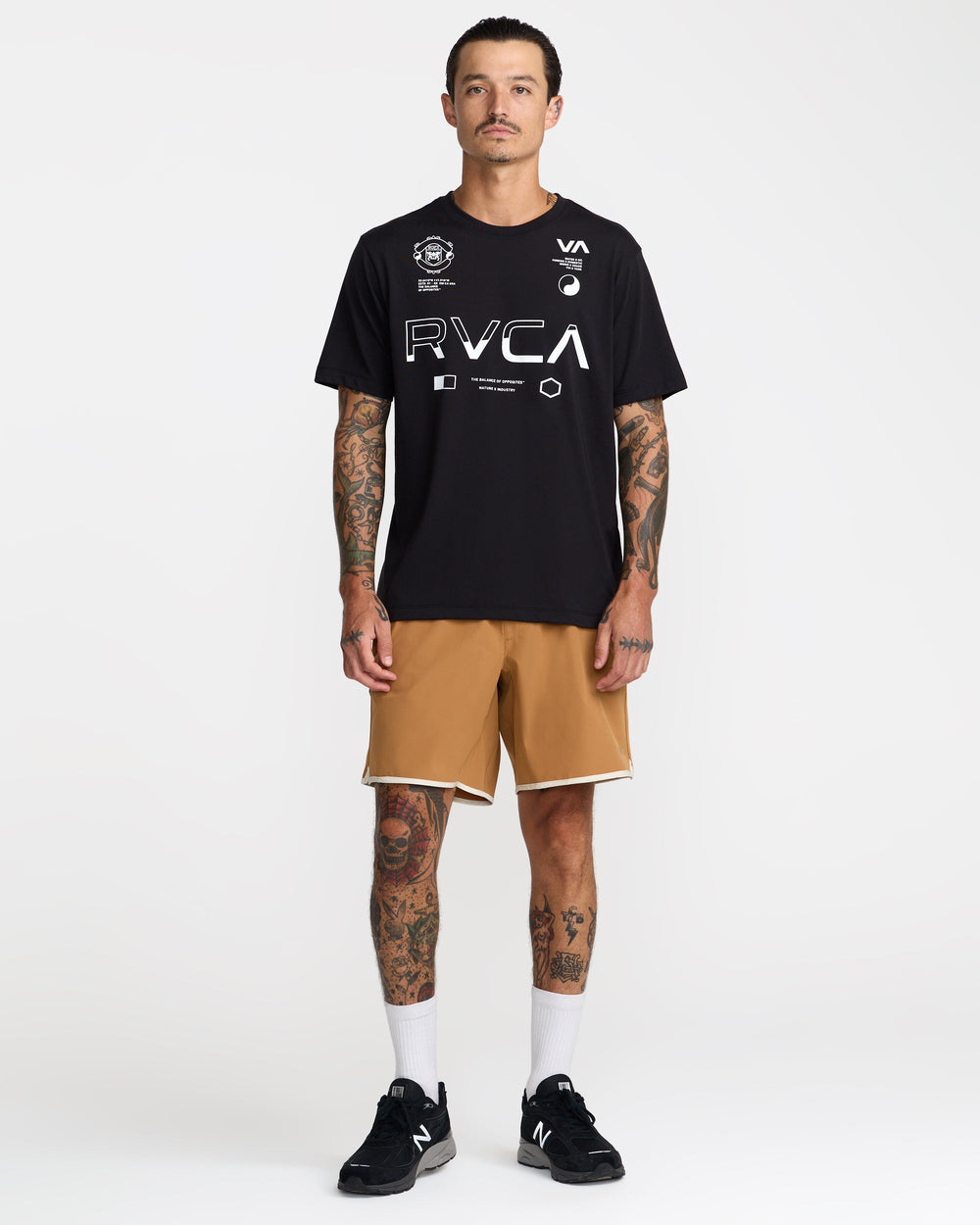 Yogger Stretch Contrast 17" Shorts - Camel