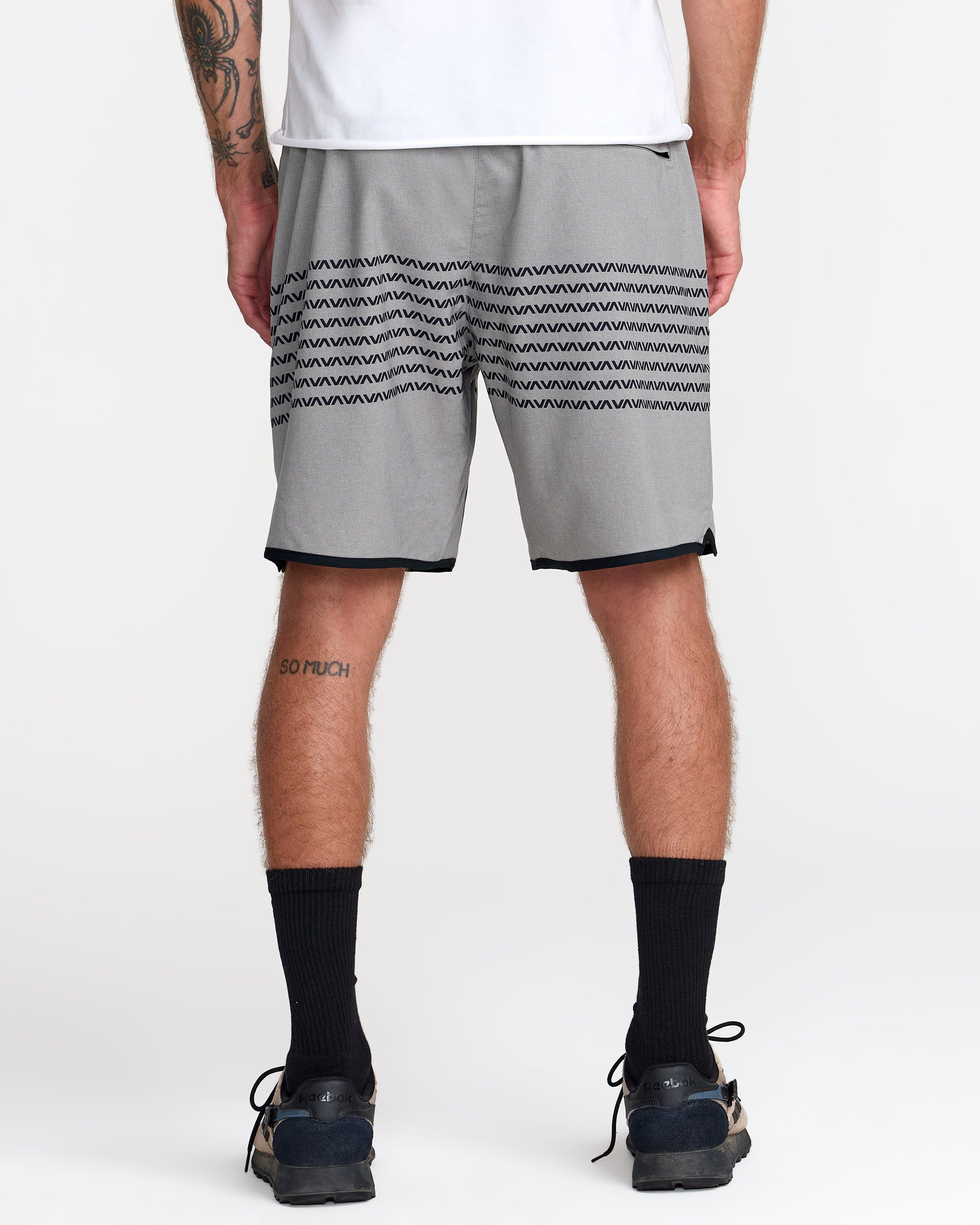 Yogger Stretch Contrast 17" Short - Heather Grey