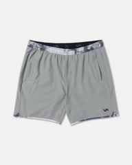 Yogger Stretch Contrast 17" Shorts - Heather Grey 1