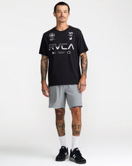 Yogger Stretch Contrast 17" Shorts - Heather Grey 1