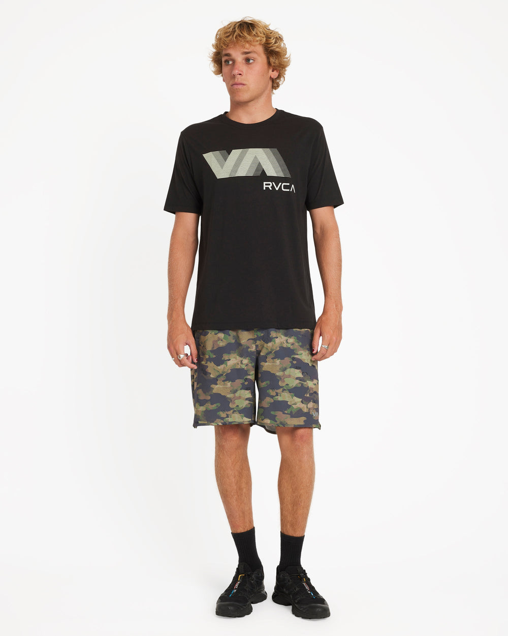 Yogger Stretch Contrast 17" Short - Olive