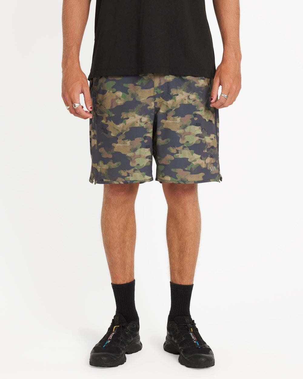 Yogger Stretch Contrast 17" Short - Olive