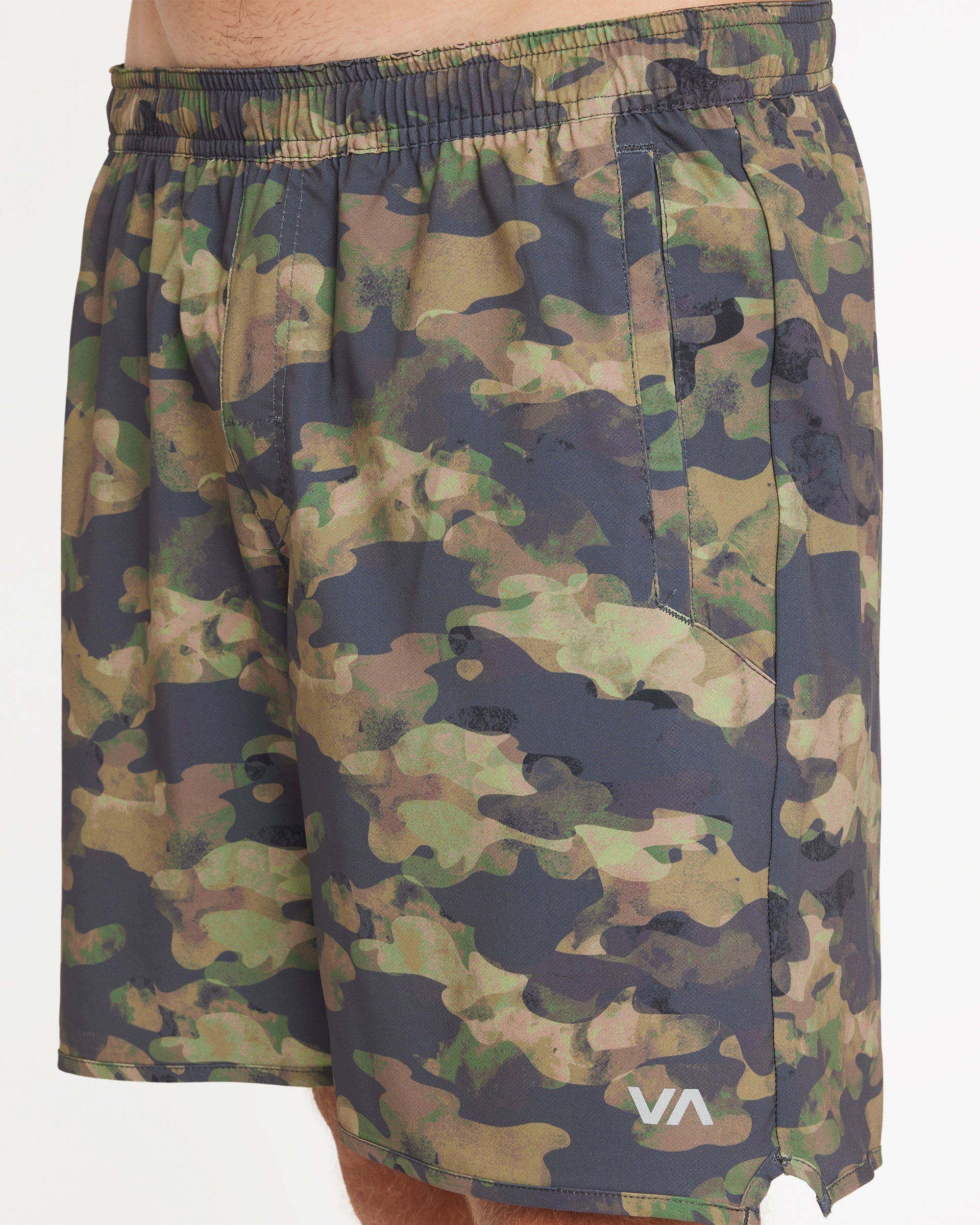 Yogger Stretch Contrast 17" Short - Olive