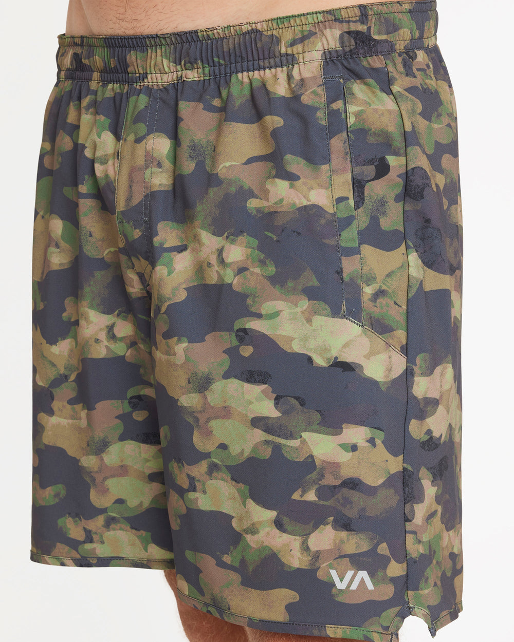 Yogger Stretch Contrast 17" Short - Olive