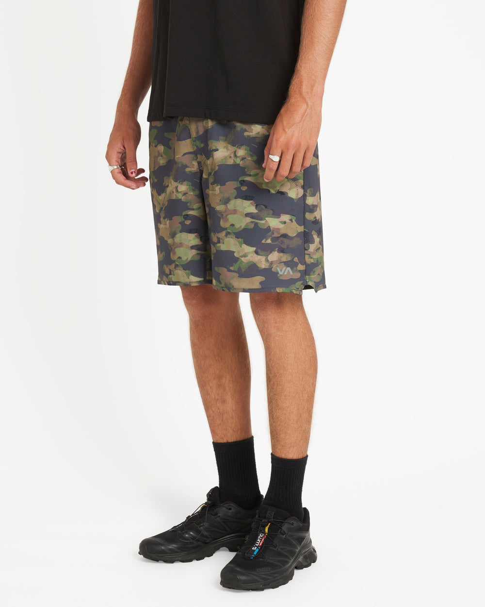 Yogger Stretch Contrast 17" Short - Olive