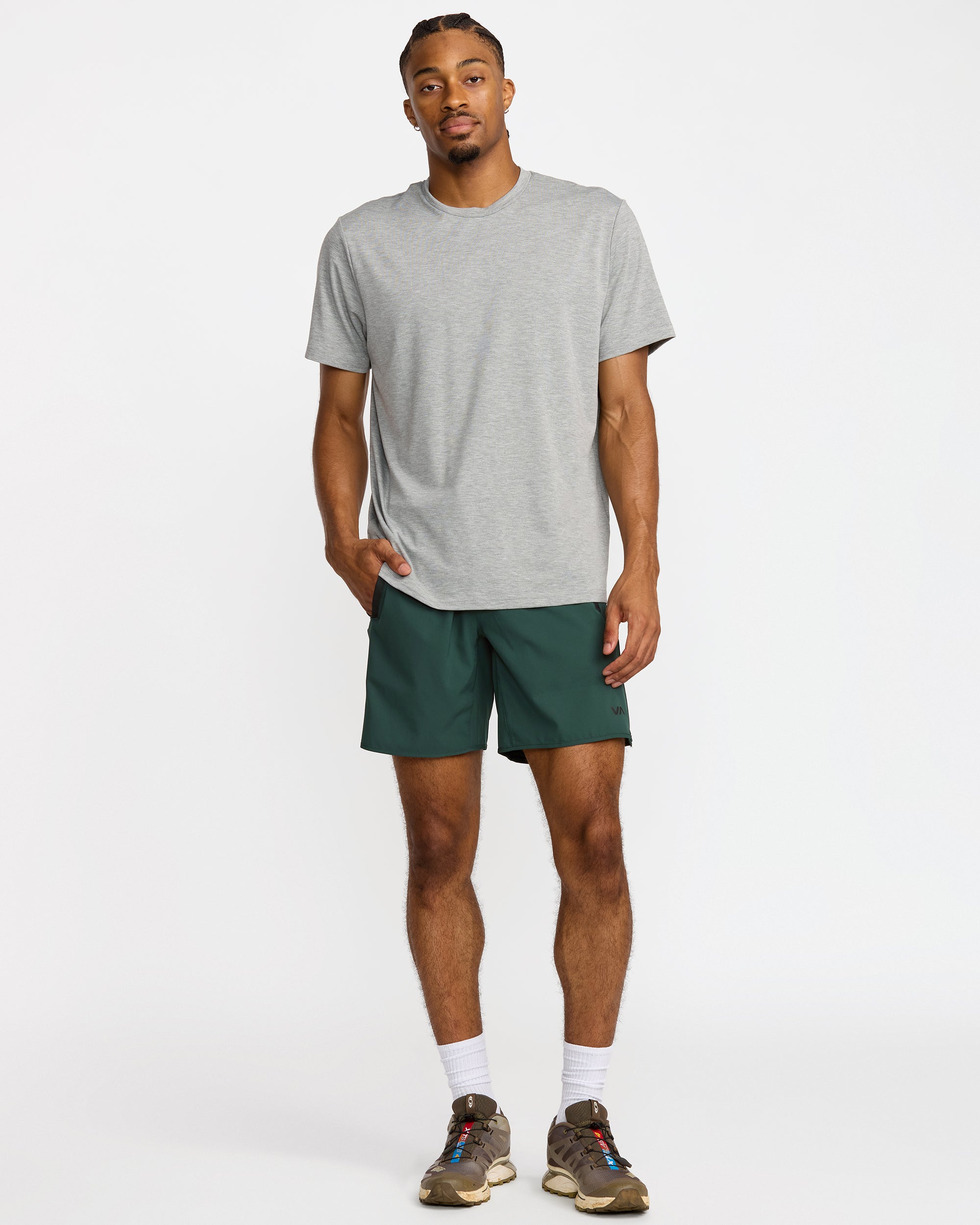 Yogger Stretch 17" Short - Hunter Green
