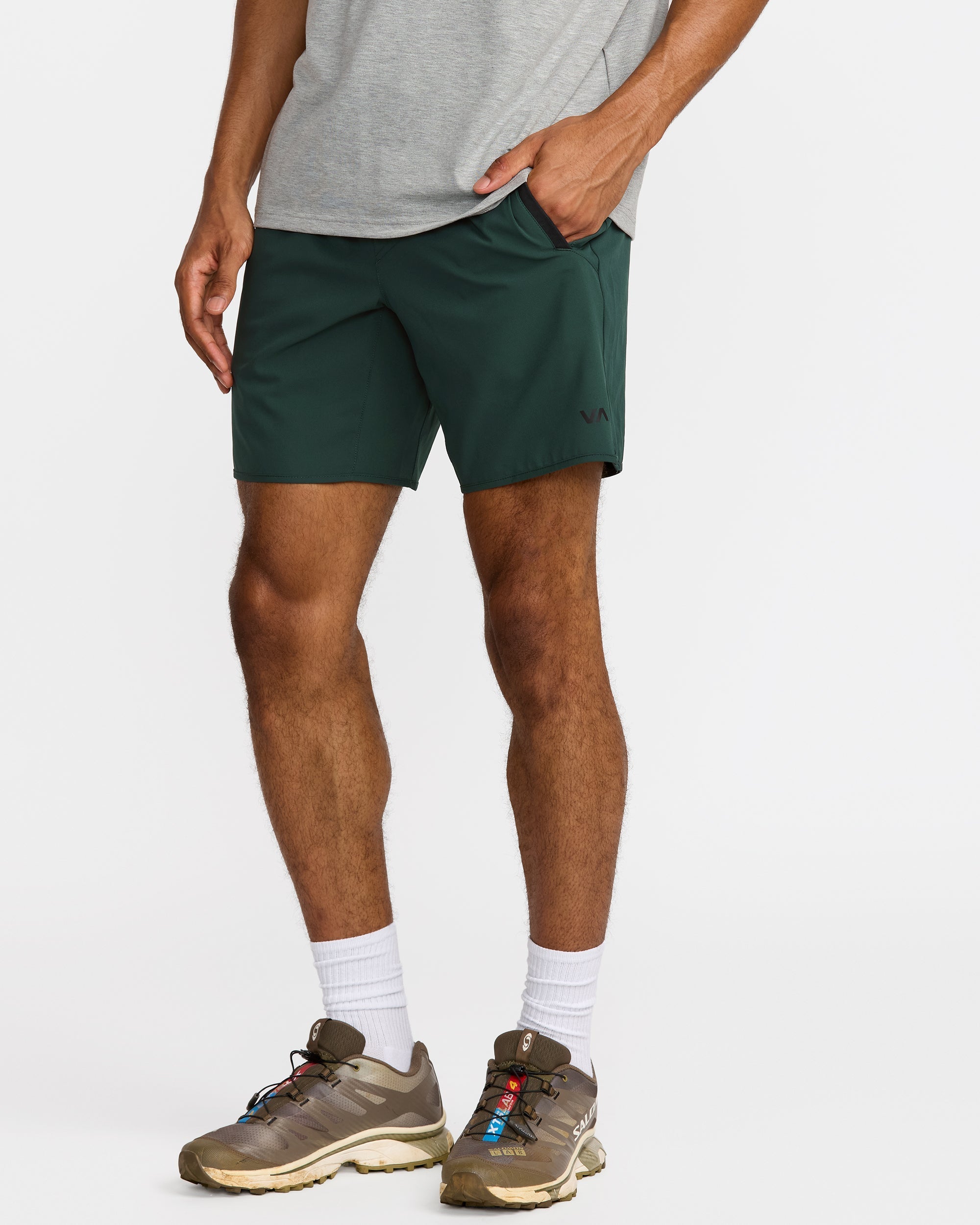 Yogger Stretch 17" Short - Hunter Green