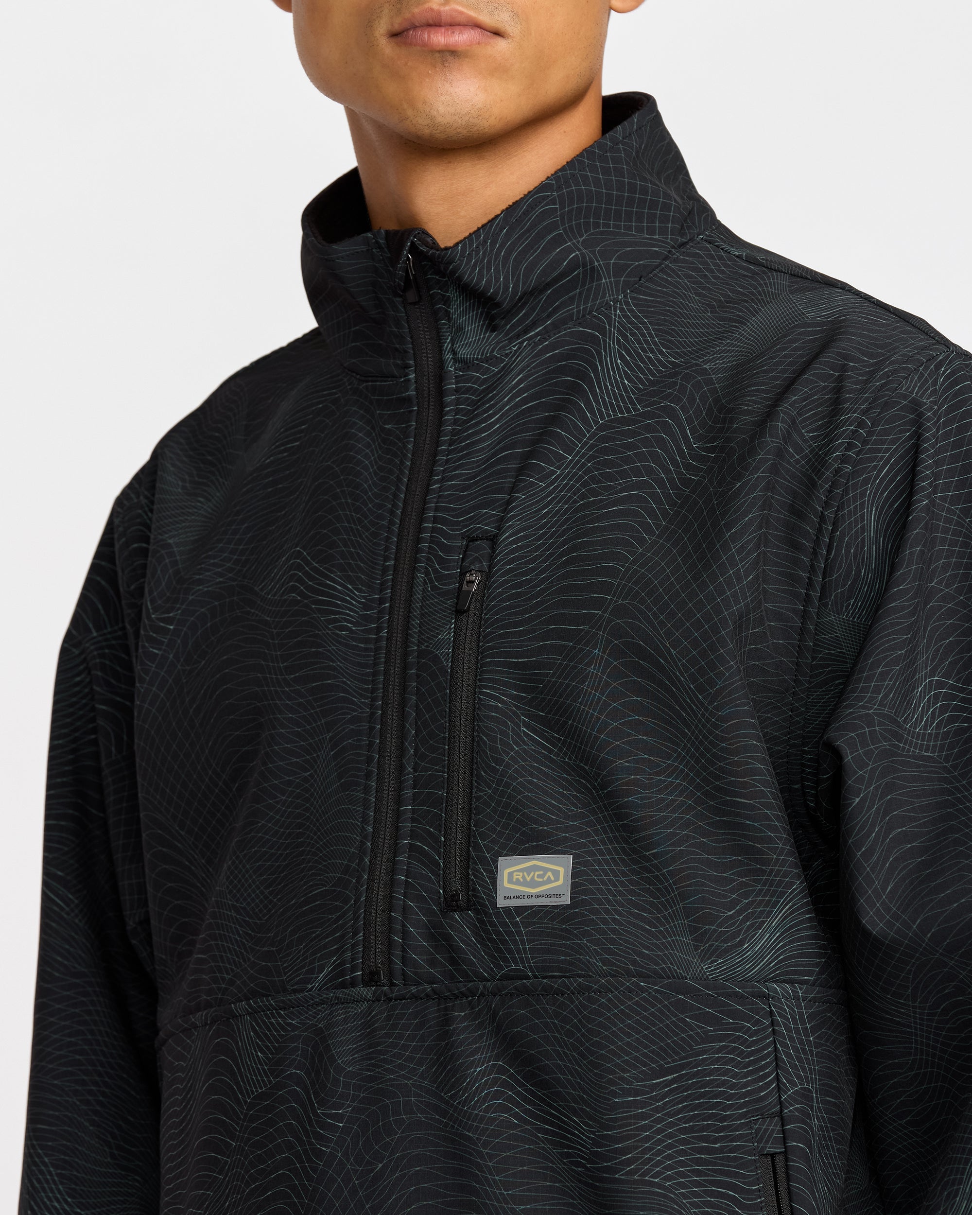 Grid Anorak - RVCA Black