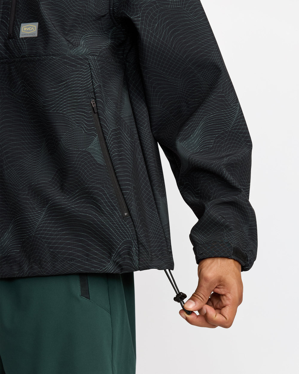 Grid Anorak - RVCA Black