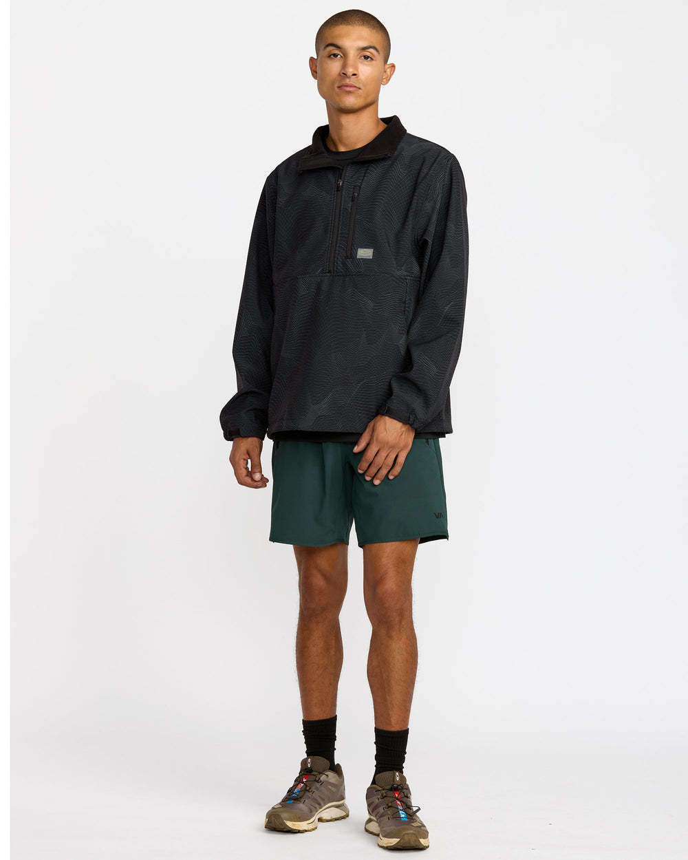 Grid Anorak - RVCA Black