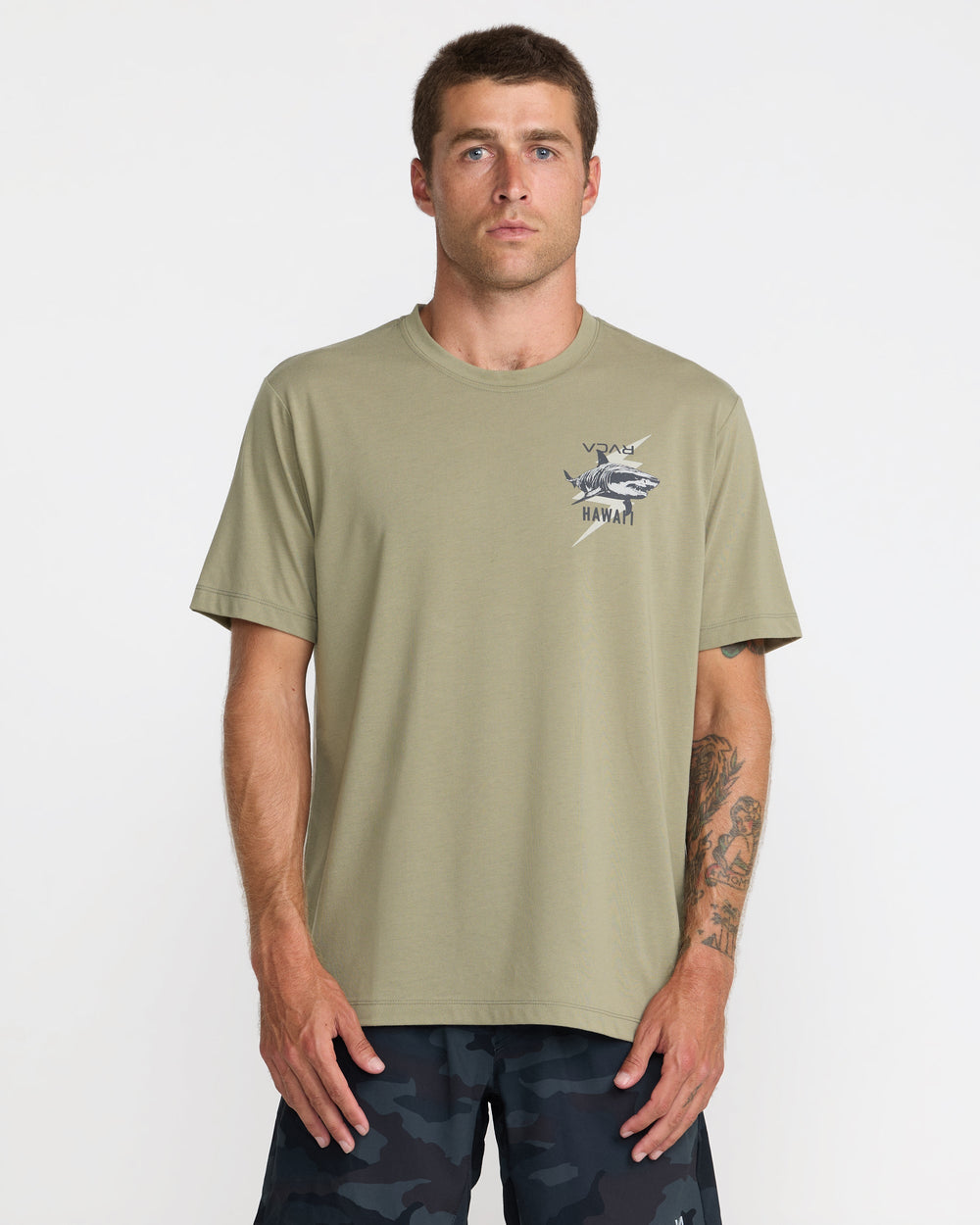 Tiger Shark Short Sleeve Tee - Covert Green