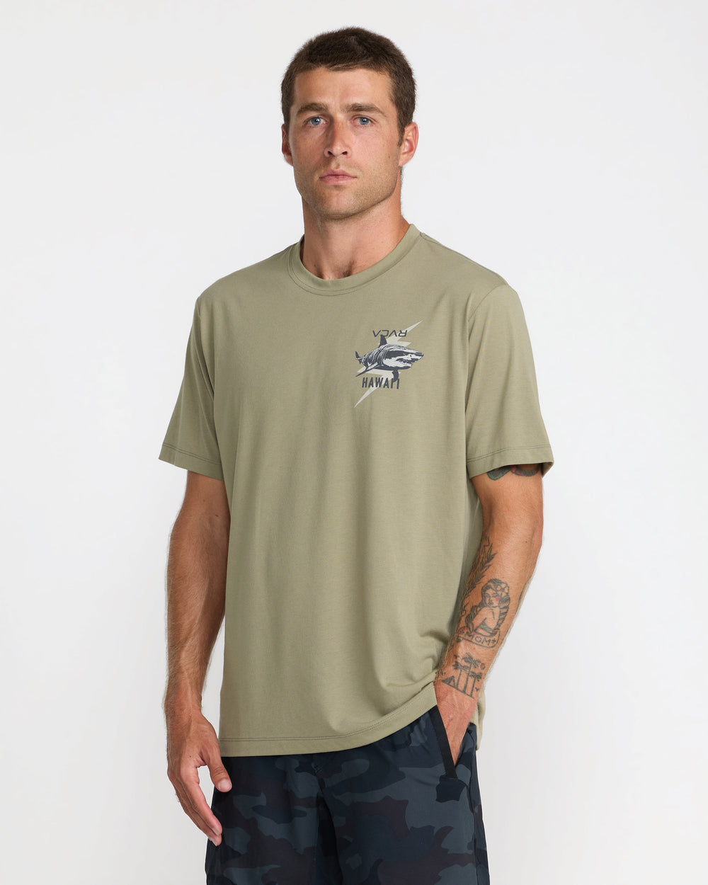 Tiger Shark Short Sleeve Tee - Covert Green