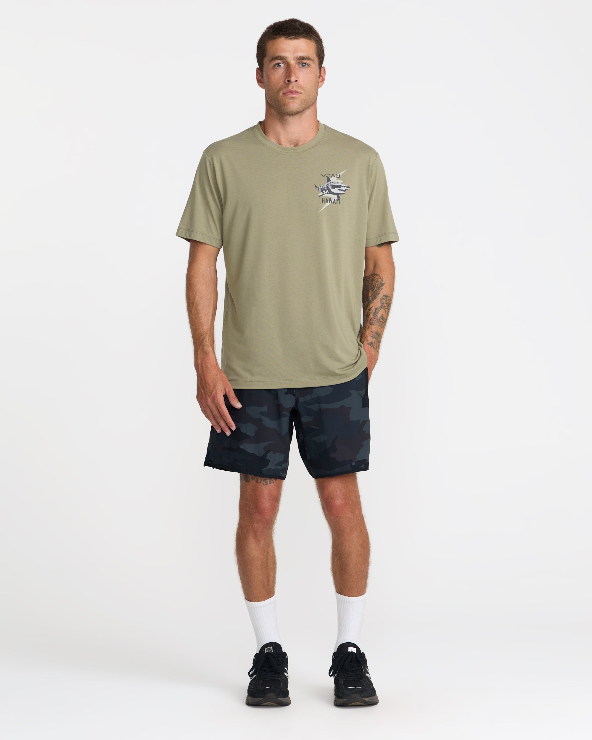 Tiger Shark Short Sleeve Tee - Covert Green