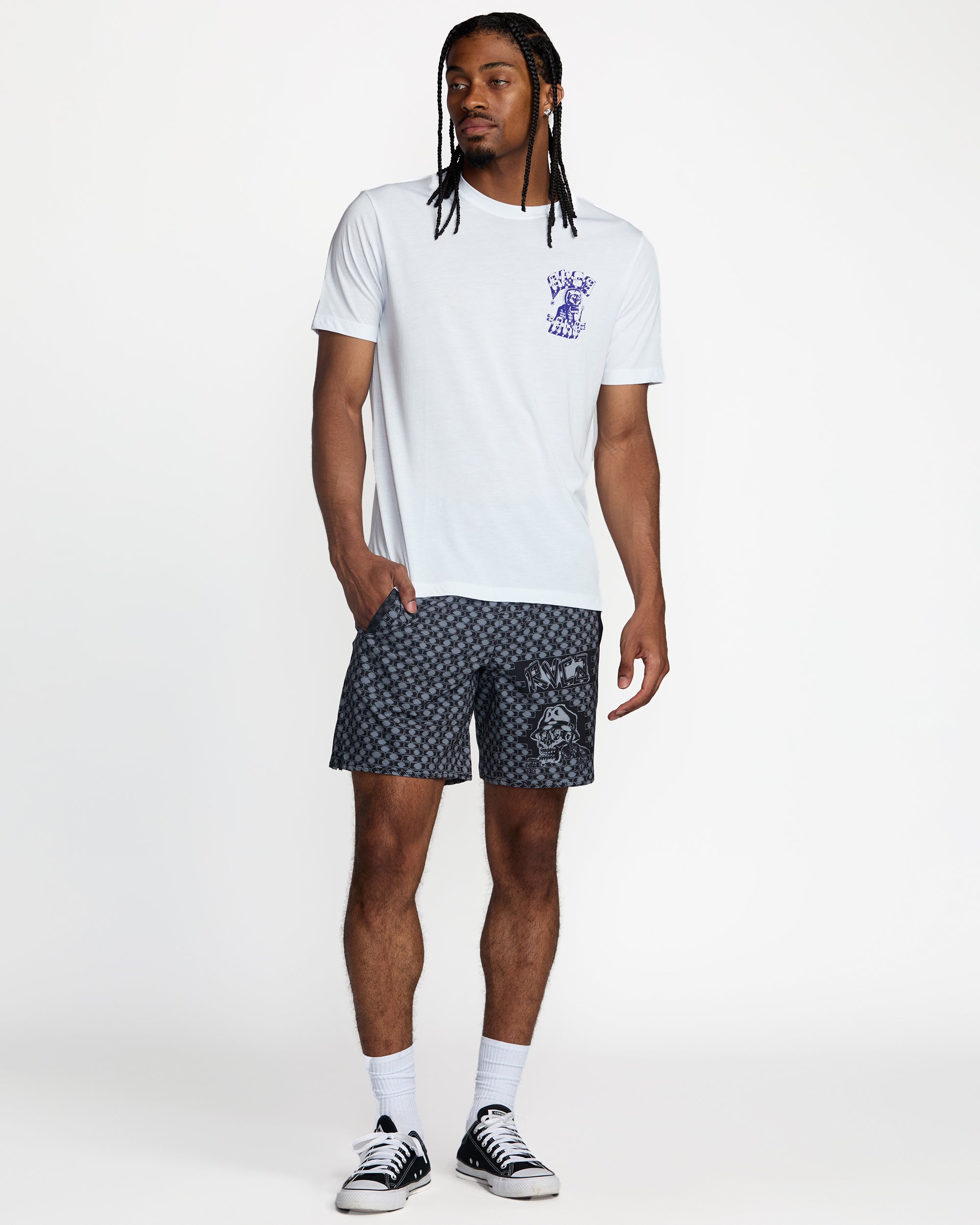 Jesse Barba Skull Wall Short Sleeve Tee - White