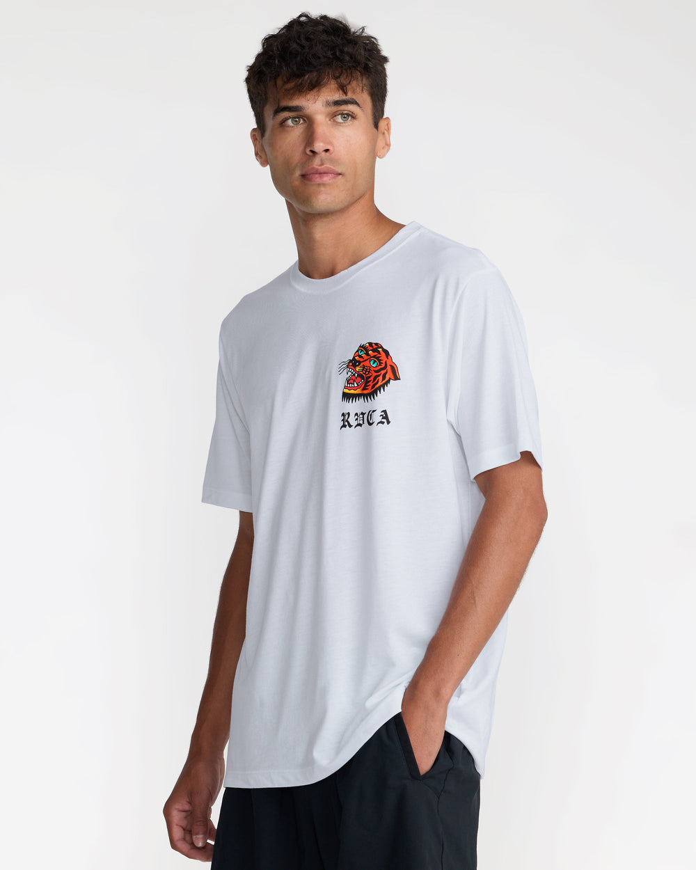 Kaleb Tiger Short Sleeve Tee - White