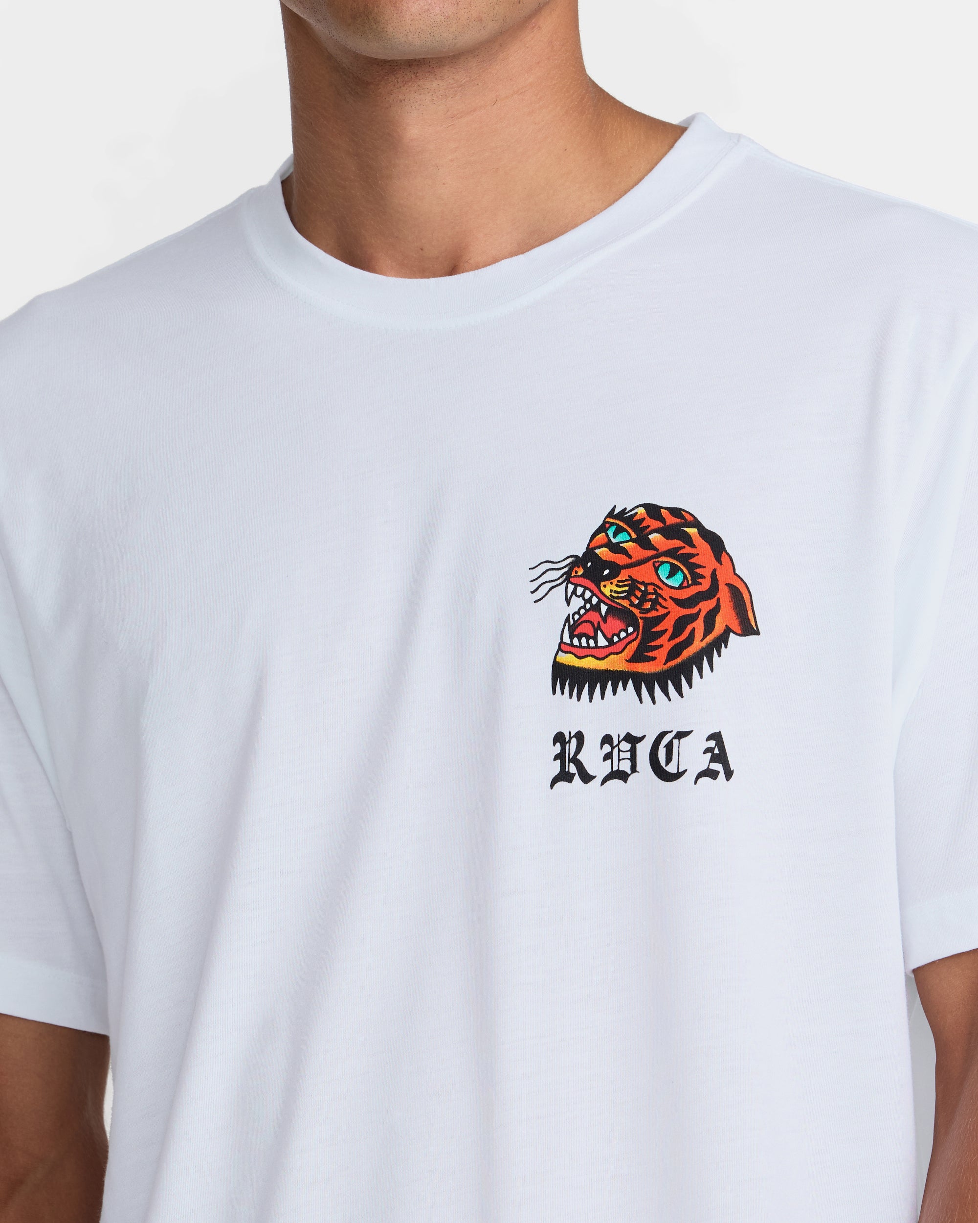 Kaleb Tiger Short Sleeve Tee - White
