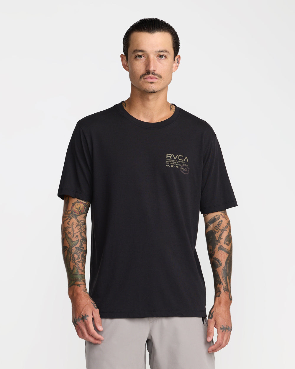 Hex Over Short Sleeve Tee - Black