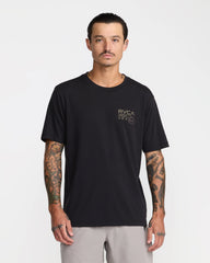 Hex Over Short Sleeve Tee - Black