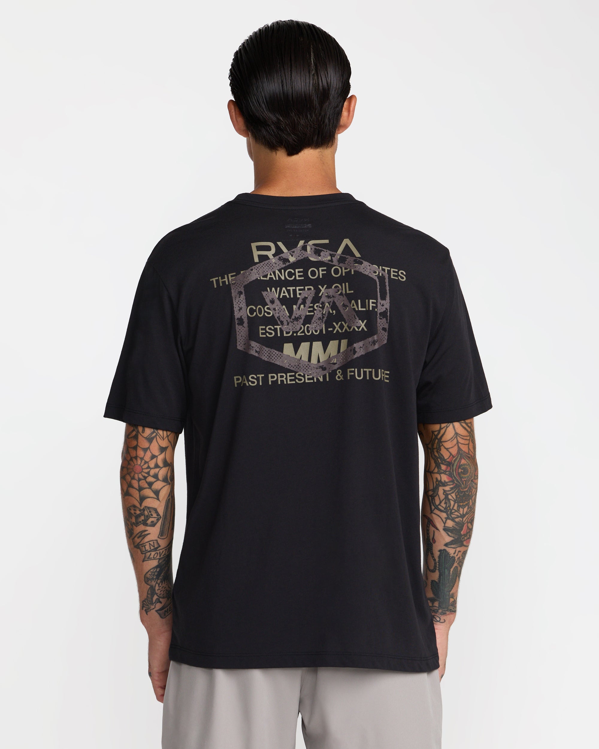 Hex Over Short Sleeve Tee - Black