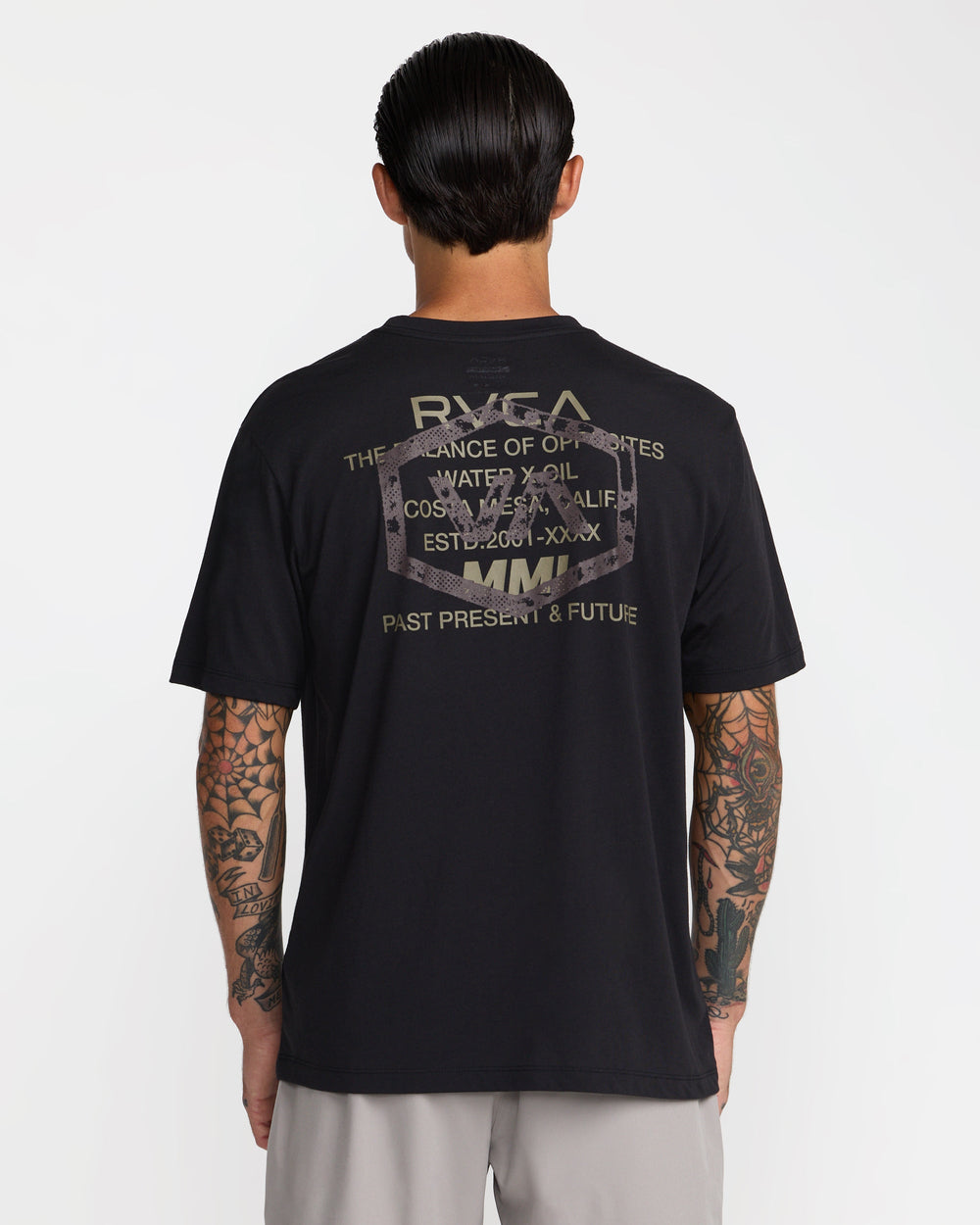 Hex Over Short Sleeve Tee - Black
