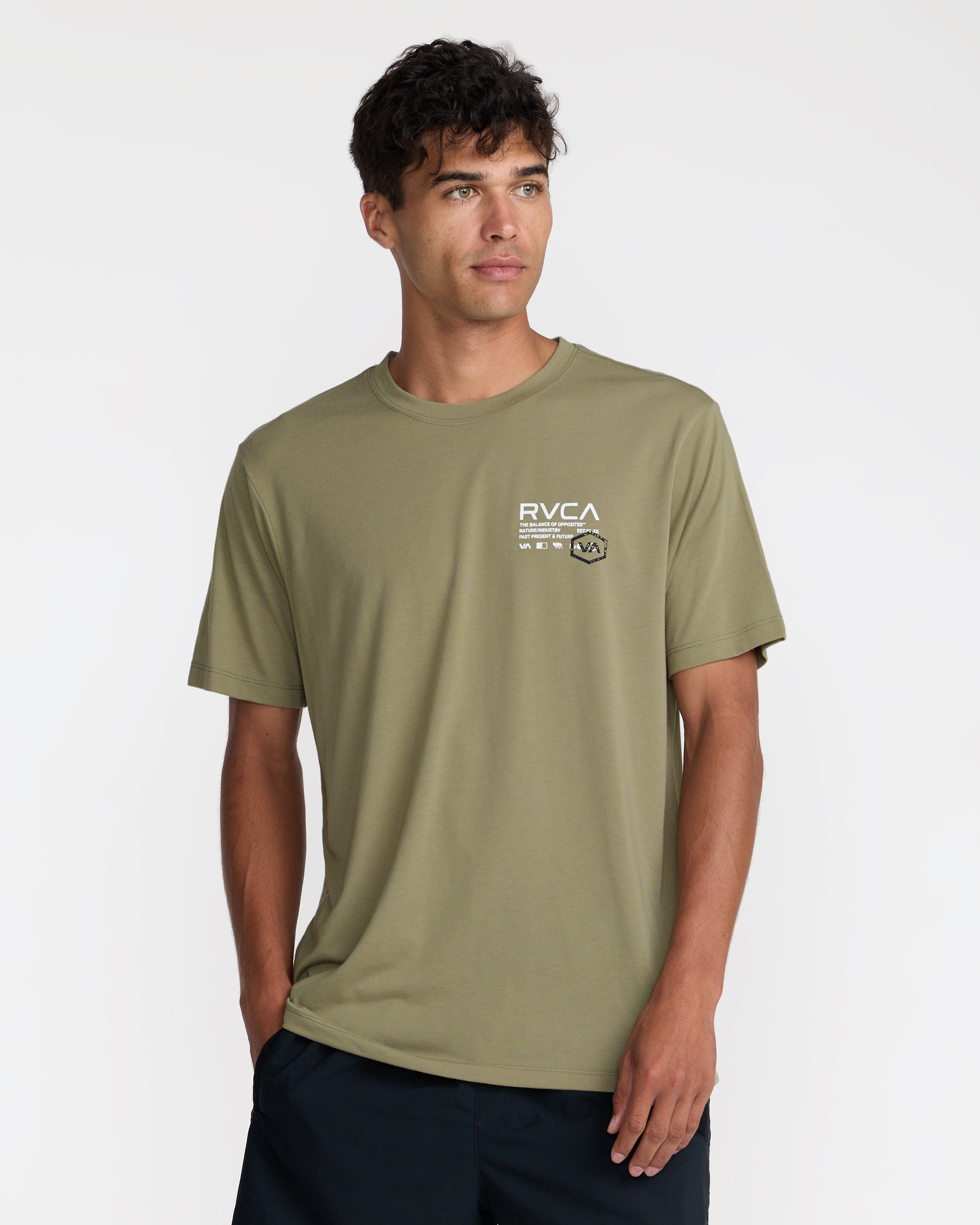 Hex Over Short Sleeve Tee - Covert Green
