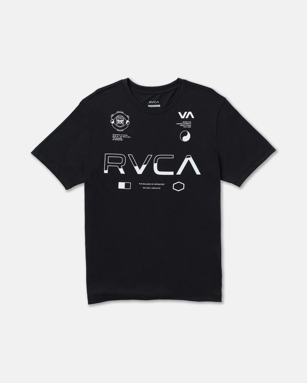 Split All Over Short Sleeve Tee - Black