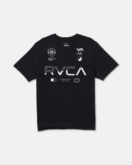 Split All Over Short Sleeve Tee - Black
